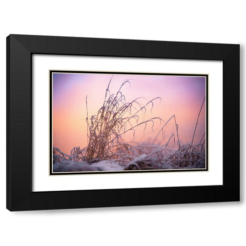 Magic Winter Moments 3 Black Modern Wood Framed Art Print with Double Matting by Jenny Rainbow Fine Art