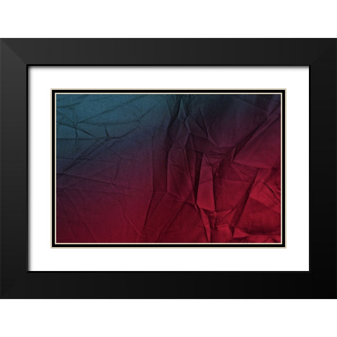 Play of Hues Burgundy and Sapphire Black Modern Wood Framed Art Print with Double Matting by Jenny Rainbow Fine Art