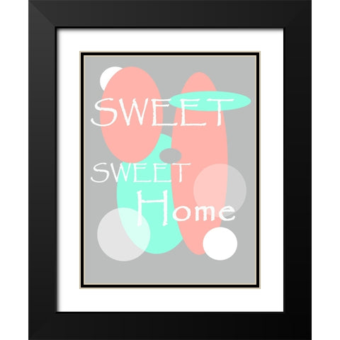 Digital Art Sweet Sweet Home Black Modern Wood Framed Art Print with Double Matting by Jenny Rainbow Fine Art
