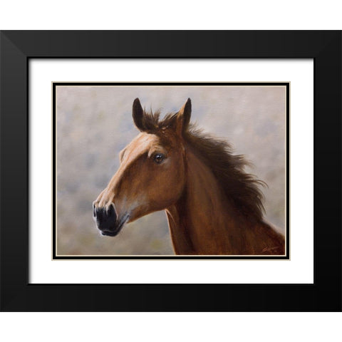 H010 Black Modern Wood Framed Art Print with Double Matting by Silver, John