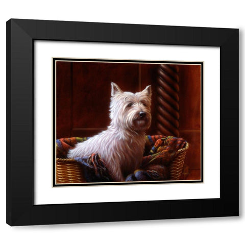 Js104-B Black Modern Wood Framed Art Print with Double Matting by Silver, John