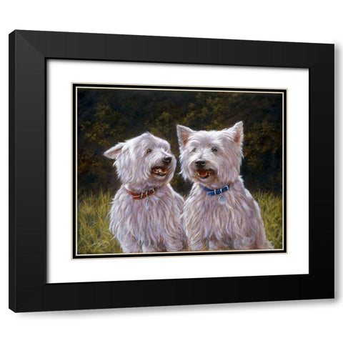 Js120-C Black Modern Wood Framed Art Print with Double Matting by Silver, John
