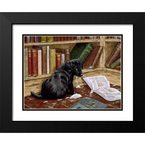 Js7-B Black Modern Wood Framed Art Print with Double Matting by Silver, John