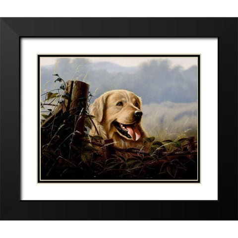 Js15-C Black Modern Wood Framed Art Print with Double Matting by Silver, John