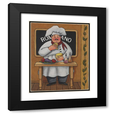 Romano Black Modern Wood Framed Art Print with Double Matting by Zaccheo, John
