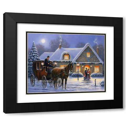 Christmas Eve Black Modern Wood Framed Art Print with Double Matting by Zaccheo, John