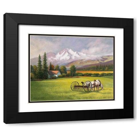 Harvest In The Rockies Black Modern Wood Framed Art Print with Double Matting by Zaccheo, John