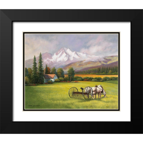 Harvest In The Rockies Black Modern Wood Framed Art Print with Double Matting by Zaccheo, John
