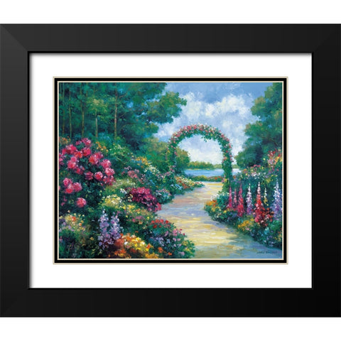 Lakeside Arbor Black Modern Wood Framed Art Print with Double Matting by Zaccheo, John