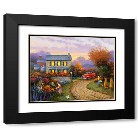 Fall Harvest Black Modern Wood Framed Art Print with Double Matting by Zaccheo, John