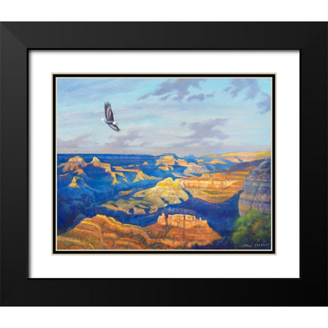 Grand Canyon Vista Black Modern Wood Framed Art Print with Double Matting by Zaccheo, John