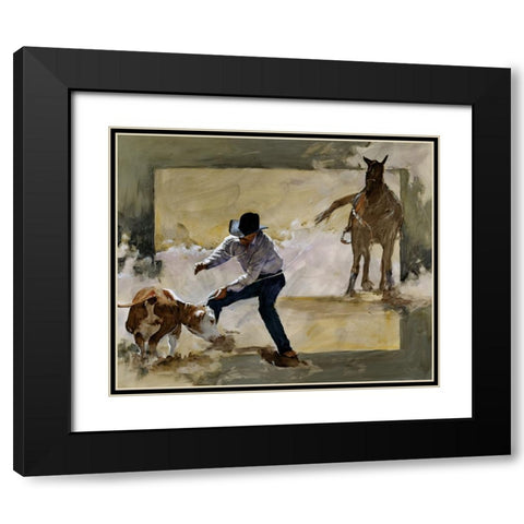 Gotcha! Black Modern Wood Framed Art Print with Double Matting by Knauf, J.E.