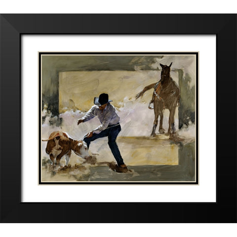 Gotcha! Black Modern Wood Framed Art Print with Double Matting by Knauf, J.E.