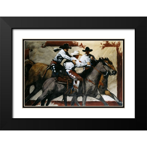 All A Board Black Modern Wood Framed Art Print with Double Matting by Knauf, J.E.