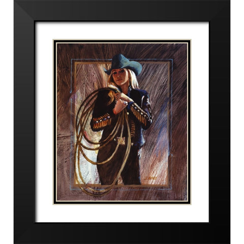Bring Em On Black Modern Wood Framed Art Print with Double Matting by Knauf, J.E.