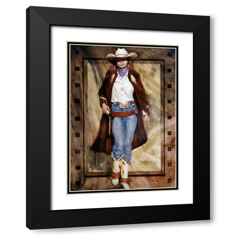 Buckled Up Black Modern Wood Framed Art Print with Double Matting by Knauf, J.E.