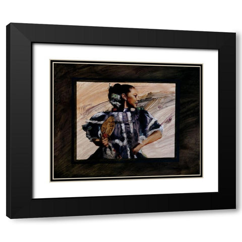 Elcinco Black Modern Wood Framed Art Print with Double Matting by Knauf, J.E.