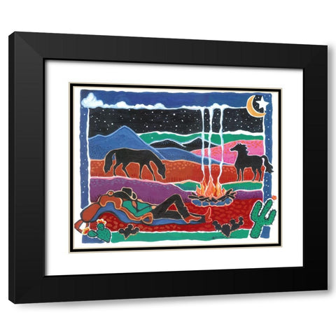 Cowboy Dreams Black Modern Wood Framed Art Print with Double Matting by Bryant, Kristin