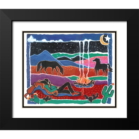 Cowboy Dreams Black Modern Wood Framed Art Print with Double Matting by Bryant, Kristin