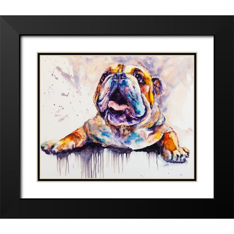 Im Feeling Peckish Black Modern Wood Framed Art Print with Double Matting by Art by Leslie Franklin