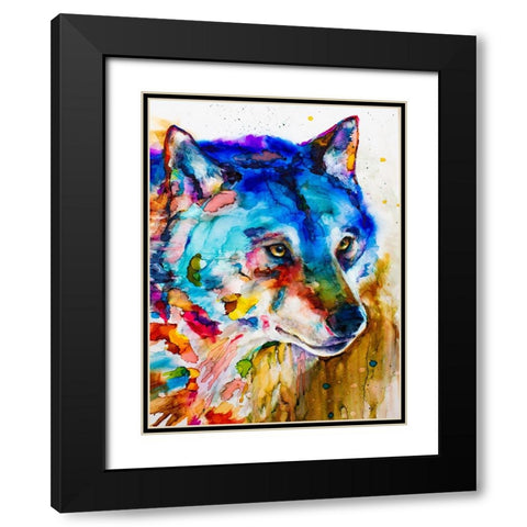 Shades of Grey Black Modern Wood Framed Art Print with Double Matting by Art by Leslie Franklin