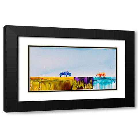The Other Side Of The Flaxa Black Modern Wood Framed Art Print with Double Matting by Art by Leslie Franklin