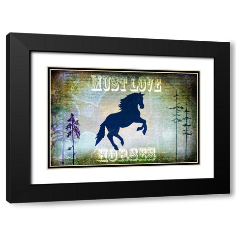 Country Horse II Black Modern Wood Framed Art Print with Double Matting by LightBoxJournal