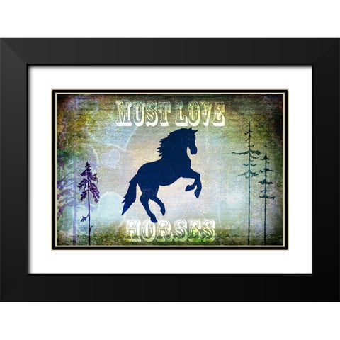 Country Horse II Black Modern Wood Framed Art Print with Double Matting by LightBoxJournal
