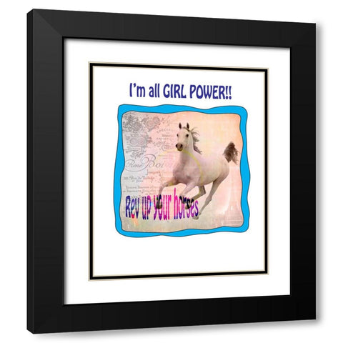 Rev Up Your Horses Black Modern Wood Framed Art Print with Double Matting by LightBoxJournal