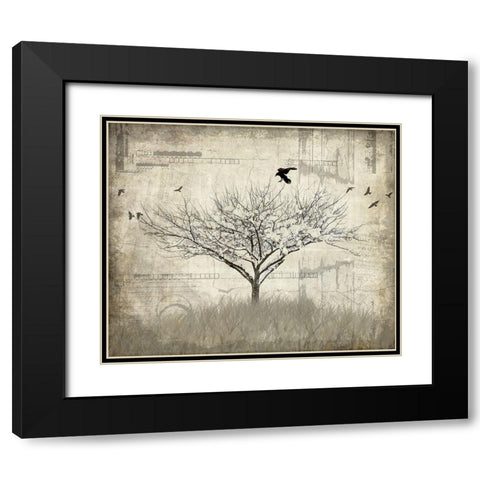 August Tree 1 Black Modern Wood Framed Art Print with Double Matting by LightBoxJournal
