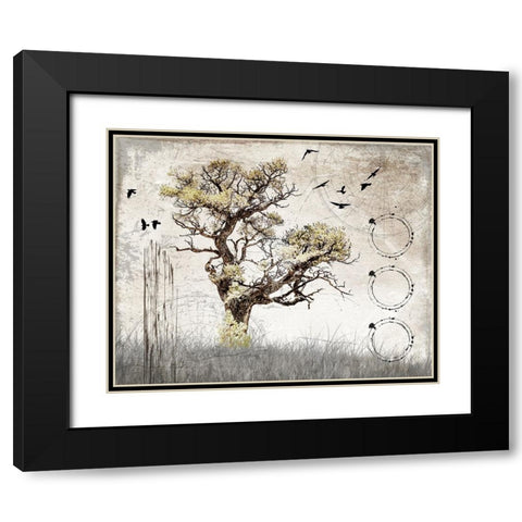 August Tree 3 Black Modern Wood Framed Art Print with Double Matting by LightBoxJournal