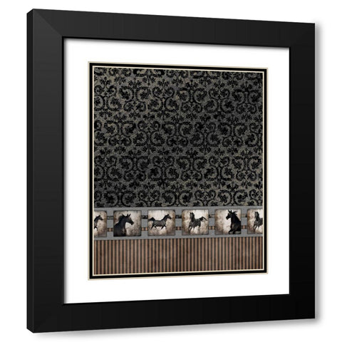 GypsyHorse CollectionSurfacePattern V2 2 Black Modern Wood Framed Art Print with Double Matting by LightBoxJournal