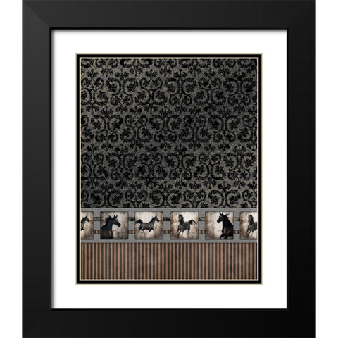 GypsyHorse CollectionSurfacePattern V2 2 Black Modern Wood Framed Art Print with Double Matting by LightBoxJournal