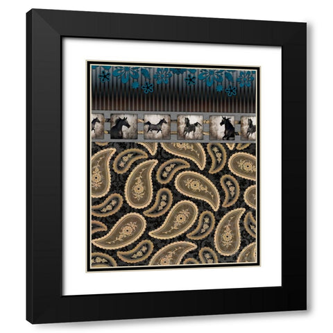 GypsyHorse CollectionSurfacePattern V2 7 Black Modern Wood Framed Art Print with Double Matting by LightBoxJournal