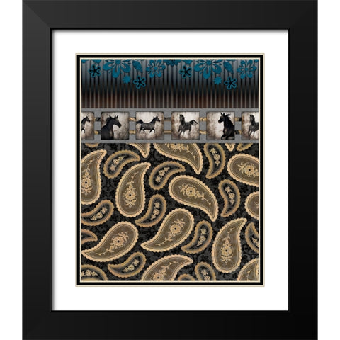GypsyHorse CollectionSurfacePattern V2 7 Black Modern Wood Framed Art Print with Double Matting by LightBoxJournal