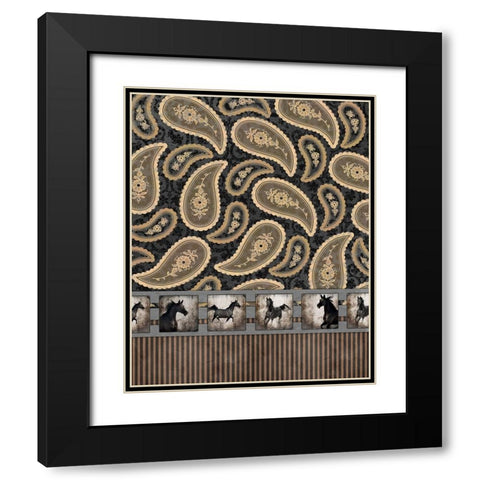 GypsyHorse CollectionSurfacePattern V2 8 Black Modern Wood Framed Art Print with Double Matting by LightBoxJournal