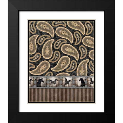 GypsyHorse CollectionSurfacePattern V2 8 Black Modern Wood Framed Art Print with Double Matting by LightBoxJournal