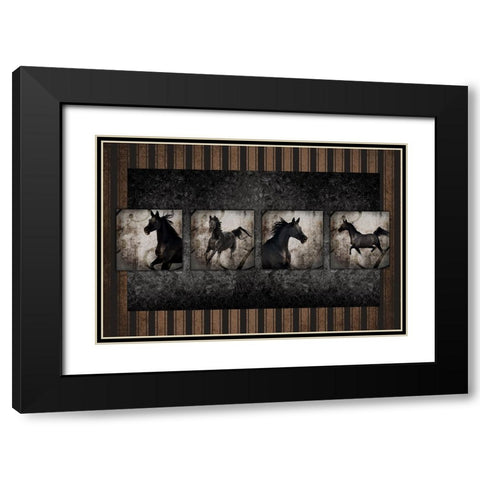 GypsyHorse CollectionSurfacePattern V3 1 Black Modern Wood Framed Art Print with Double Matting by LightBoxJournal