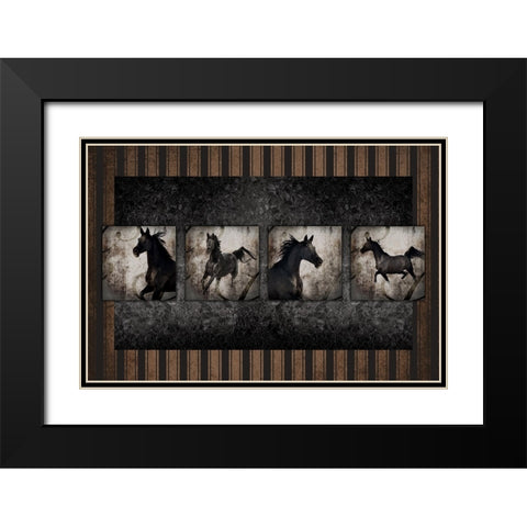 GypsyHorse CollectionSurfacePattern V3 1 Black Modern Wood Framed Art Print with Double Matting by LightBoxJournal