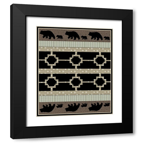 Bear_SurfacePattern V1 3 Black Modern Wood Framed Art Print with Double Matting by LightBoxJournal
