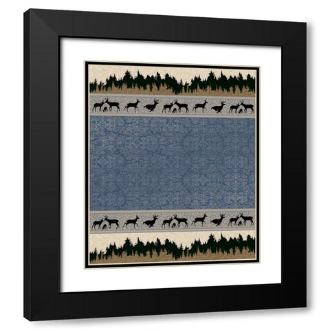 Deer_SurfacePattern V1 6 Black Modern Wood Framed Art Print with Double Matting by LightBoxJournal