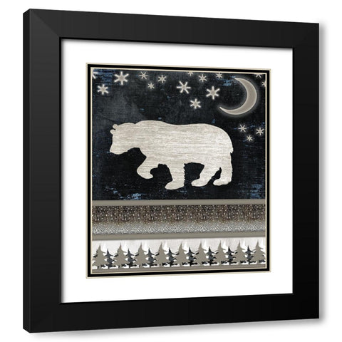 Good Night Moose V1 2 Black Modern Wood Framed Art Print with Double Matting by LightBoxJournal