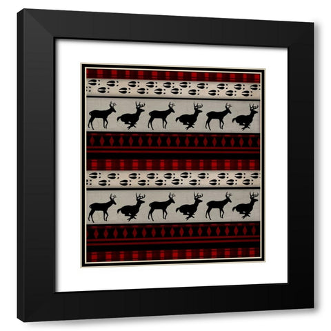 Lodge Surface Pattern_V1 5 Black Modern Wood Framed Art Print with Double Matting by LightBoxJournal