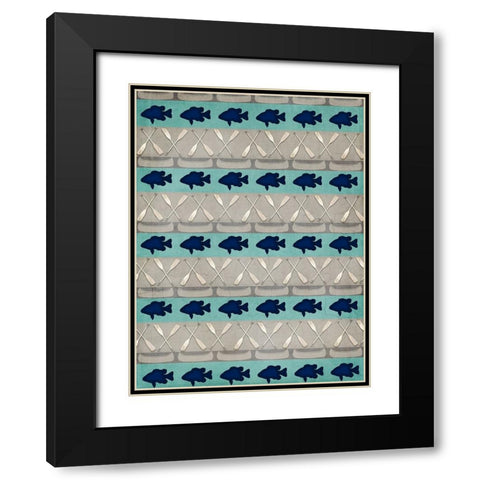 Lodge Surface Pattern_V1 6 Black Modern Wood Framed Art Print with Double Matting by LightBoxJournal