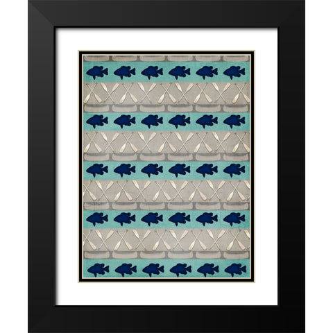 Lodge Surface Pattern_V1 6 Black Modern Wood Framed Art Print with Double Matting by LightBoxJournal
