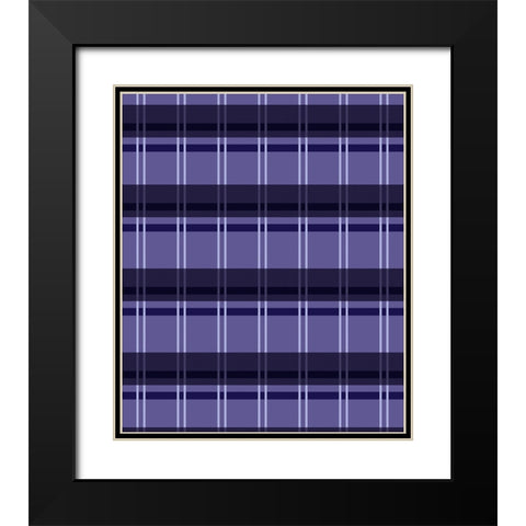Ultra Violet Plaid 01 Black Modern Wood Framed Art Print with Double Matting by LightBoxJournal