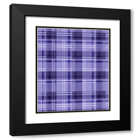 Ultra Violet Plaid 03 Black Modern Wood Framed Art Print with Double Matting by LightBoxJournal