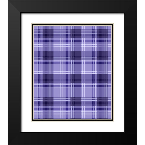 Ultra Violet Plaid 03 Black Modern Wood Framed Art Print with Double Matting by LightBoxJournal