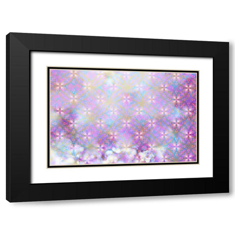 Cherry Blu Pattern 01 Black Modern Wood Framed Art Print with Double Matting by LightBoxJournal