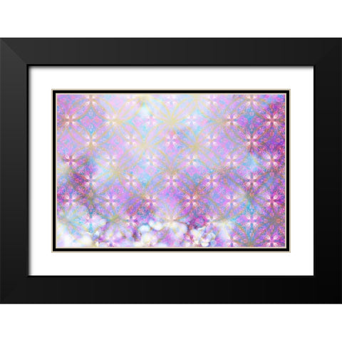 Cherry Blu Pattern 01 Black Modern Wood Framed Art Print with Double Matting by LightBoxJournal